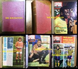 MODERN SPOR DÜNYASI DERGİSİ,  1972 YILINDAN İLK 15 SAYISI ve Devir  HAFTALIK OLAYLAR DERGİSİ, 1972-1973 YILLARINDAN 5 SAYI - HEPSİ BİR CİLT İÇİNDE - PELE İSTANBUL'DA - 1972 GAZİ KOŞUSUNU AKKOR ''EKREM KURT'' İLE KAZANDI - FENERBAHÇE, GALATASARAY, BEŞİKTAŞ FUTBOL TAKIMLARIYLA İLGİLİ HABERLER - OTOMOBİL ve AT YARIŞLARI - CELAL SANDAL - HINCAL ULUÇ - CASSIUS CLAY - JACKIE STEWART, UÇAK İSKOÇYA'LI - GÜNDÜZ KILIÇ - 1972 EGE RALLY'Sİ - PIERRE LEVEGH - ALTIN ÇOCUK RIVERA - SELAHATTİN BEYAZIT - DEBBIE VAN KIEKBELT - JOE FRAZIER - BÜLENT GİZ - JIM JEFFIERS - DİDİ - KIRKPINAR NAZMİ UZUN - BÜYÜK BOKSÖR ROCKY MARCIANO - RIFAT ÇALIŞKAN - MÜLLER - GEORGE BEST - ELLEN TITTEL - EMERSON FITTIPALDI - DE LILLO ''MEZZOFONDO'YU KURTARALIM, ÖLÜM YARIŞI - BOTELLO GIULIO JULINHO - HEIDE ROSENDHAL - NETZER - MARK SPITZ - RUGGIRELLO - MARCEL CERDAN - GEORGIO ABRAMS - JOKEYLER ORHAN KANDUR ve KAZIM YILDIZ, SÜLEYMAN AKDI - GORDON BANKS - DIETRICH - SÜLEYMAN DEMİREL - HÜLYA KOÇYİĞİT - EKREM BORA - FATMA BELGEN