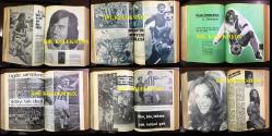 MODERN SPOR DÜNYASI DERGİSİ,  1972 YILINDAN İLK 15 SAYISI ve Devir  HAFTALIK OLAYLAR DERGİSİ, 1972-1973 YILLARINDAN 5 SAYI - HEPSİ BİR CİLT İÇİNDE - PELE İSTANBUL'DA - 1972 GAZİ KOŞUSUNU AKKOR ''EKREM KURT'' İLE KAZANDI - FENERBAHÇE, GALATASARAY, BEŞİKTAŞ FUTBOL TAKIMLARIYLA İLGİLİ HABERLER - OTOMOBİL ve AT YARIŞLARI - CELAL SANDAL - HINCAL ULUÇ - CASSIUS CLAY - JACKIE STEWART, UÇAK İSKOÇYA'LI - GÜNDÜZ KILIÇ - 1972 EGE RALLY'Sİ - PIERRE LEVEGH - ALTIN ÇOCUK RIVERA - SELAHATTİN BEYAZIT - DEBBIE VAN KIEKBELT - JOE FRAZIER - BÜLENT GİZ - JIM JEFFIERS - DİDİ - KIRKPINAR NAZMİ UZUN - BÜYÜK BOKSÖR ROCKY MARCIANO - RIFAT ÇALIŞKAN - MÜLLER - GEORGE BEST - ELLEN TITTEL - EMERSON FITTIPALDI - DE LILLO ''MEZZOFONDO'YU KURTARALIM, ÖLÜM YARIŞI - BOTELLO GIULIO JULINHO - HEIDE ROSENDHAL - NETZER - MARK SPITZ - RUGGIRELLO - MARCEL CERDAN - GEORGIO ABRAMS - JOKEYLER ORHAN KANDUR ve KAZIM YILDIZ, SÜLEYMAN AKDI - GORDON BANKS - DIETRICH - SÜLEYMAN DEMİREL - HÜLYA KOÇYİĞİT - EKREM BORA - FATMA BELGEN