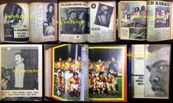 MODERN SPOR DÜNYASI DERGİSİ,  1972 YILINDAN İLK 15 SAYISI ve Devir  HAFTALIK OLAYLAR DERGİSİ, 1972-1973 YILLARINDAN 5 SAYI - HEPSİ BİR CİLT İÇİNDE - PELE İSTANBUL'DA - 1972 GAZİ KOŞUSUNU AKKOR ''EKREM KURT'' İLE KAZANDI - FENERBAHÇE, GALATASARAY, BEŞİKTAŞ FUTBOL TAKIMLARIYLA İLGİLİ HABERLER - OTOMOBİL ve AT YARIŞLARI - CELAL SANDAL - HINCAL ULUÇ - CASSIUS CLAY - JACKIE STEWART, UÇAK İSKOÇYA'LI - GÜNDÜZ KILIÇ - 1972 EGE RALLY'Sİ - PIERRE LEVEGH - ALTIN ÇOCUK RIVERA - SELAHATTİN BEYAZIT - DEBBIE VAN KIEKBELT - JOE FRAZIER - BÜLENT GİZ - JIM JEFFIERS - DİDİ - KIRKPINAR NAZMİ UZUN - BÜYÜK BOKSÖR ROCKY MARCIANO - RIFAT ÇALIŞKAN - MÜLLER - GEORGE BEST - ELLEN TITTEL - EMERSON FITTIPALDI - DE LILLO ''MEZZOFONDO'YU KURTARALIM, ÖLÜM YARIŞI - BOTELLO GIULIO JULINHO - HEIDE ROSENDHAL - NETZER - MARK SPITZ - RUGGIRELLO - MARCEL CERDAN - GEORGIO ABRAMS - JOKEYLER ORHAN KANDUR ve KAZIM YILDIZ, SÜLEYMAN AKDI - GORDON BANKS - DIETRICH - SÜLEYMAN DEMİREL - HÜLYA KOÇYİĞİT - EKREM BORA - FATMA BELGEN