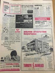 HÜRRİYET GAZETESİ 8 EKİM 1968 YIL :21 SAYI :7346---2 Bulgar ,Türk Polisini Ağır Yaralayıp Kaçtı ---Düğüne giden bir otomobil köprüden uçtu 8 kişi öldü ---Demirel buğday ithal edeceğini açıkladı ----Kıbrıs ta Genel Seçime Gidilmesi İhtimali Belirdi ---Asker Anne aşka geldi --31 İlin Valisi Değişti ,6 Vali Merkeze Alındı ---Otobüs almağa giden şoförler yorgunluktan turşuya döndü ---Silahlı bir kadın ,bir Meksika yolcu uçağını Küba ya  kaçırdı ---Şöhretler Konser Bürosu Yılın Dev Turnesini İftarla Sunar ---Anadolu dan bir Avrupa Takımı Çıkaracağım ----Michels Fenerbahçe ye en az 2 gol atacağız ---Olimpiyat ın akıbeti bugün belli olacak ---Bulgarlarla oynayacak Milli Takım kampa girdi ---Demiryolları üzüm ve incir  sevkinde pazarlığa başladı ---Güzel Alman kızı Kazdağı Avcılar Güzeli seçildi --Trafik Polisine Altın Düdük --Müslüman liderler İsrail e karşı Cihat ilanını istediler ---İrlanda da Katoliklerle Protestanlar Birbirine Girdi ---Eski ve yeni muhtar taraftarları çarpıştı 3 kişi öldü