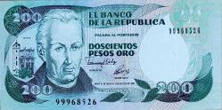 KOLOMBİYA 200 Pesos Oro, 1992 ÇİL