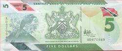 Trinidad and Tobago 5 dolar Çil kondüsyonda Orjinaldir ve Polimerdir