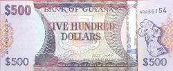Guyana 500 Dolar Çil kondüsyondadır Yabancı kağıt para