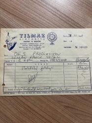 FOTOKOPİ FATURASI - 27 EKİM 1988 - YILMAZ KIRTASİYE - AHMET R.AKGÜN - BEYOĞLU, İSTANBUL - OSMAN FAHİR SEDEN, O.F.S. PRODÜKSİYON - BEYOĞLU, İSTANBUL - ISLAK İMZALI, KAŞELİ - 14 x 20 cm EBATLI ORİJİNAL FATURA - TÜRK SİNEMA - FİLM TARİHİ