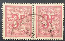 Belçika Pulu - Belgium Stamp - Mektup Zarfından Kesilmiş  / Postadan Geçmiş İkili Pul Filateli - Damgalı - BELÇİKA PULU , 3 PARA - YABANCI PULLAR -NOSTALJİK DOĞUM GÜNÜ HEDİYESİ