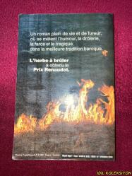 CONRAD DETREZ / L'HERBE A BRULER / CALMANN LEVY EDİTEURS / FRANSIZCA KİTAP (YANACAK ÇİMLER)