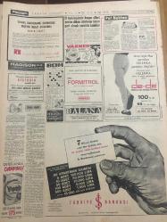 HÜRRİYET GAZETESİ 29 KASIM 1965 YIL :18 SAYI :6317-Metin Oktay’ın hayat fotoromanı--Necla Ateş yazı dizisi-Dış siyasette bağımsızlarla işbirliği istendi ---leyla Tunca yurt dışına çıkarılmadı ---Satır ,CHP Genel Sekreterliğinden İstifa Etti ve Tekrar Seçildi ---Çifte karılı köy ağası öldürüldü --Akşehir de kızamıktan ölenler 23 e yükseldi --Toprak kaymasında 32 kişi öldü --Amerikalı milyoner 35 yıl öncede bir Türk  çocuğunu evlat almış ---Önümüzdeki sene ortaokul  ve lise sayısı artırılacak ---Et makinesinden kopan elleri yerine diken doktorlar birini  geri almak zorunda kaldılar ---Rakipsiz Dansöz :Zennube --Galatasaray maçı 87. dakikada kazandı :2-1--İstanbulspor :2 -PTT :1 --H.Tepe ,D.Sporu 2-1 mağlup etti ---Feriköy ilk galibiyetini aldı :2-1---7 Hemşire kapı kapı dolaşıp çocuk bakıyorlar ---Çocuk Bakımı ve İnanışlar ---