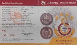 Galatasaray 24. Şampiyonluk Bronz (Okside) Hatıra Parası – Kutulu (SERTİFİKALI) ÇİL