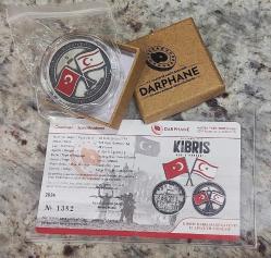 KIBRIS BARIŞ HAREKÂTI’ NIN 50. YIL DÖNÜMÜ OKSİDE GÜMÜŞ  (SERTİFİKALI) ÇİL