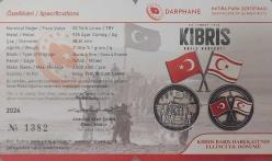 KIBRIS BARIŞ HAREKÂTI’ NIN 50. YIL DÖNÜMÜ OKSİDE GÜMÜŞ  (SERTİFİKALI) ÇİL