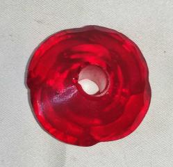 18371-KIRMIZI RENK KRİSTAL MURANO CAM GÜL OBJE**ÇAPI 4.7 CM YÜKSEKLİK 2,8 CM DELİK ÇAPI 1,1 CM**ADET FİYATIDIR**