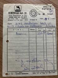 OTOMOBİL BENZİN FATURASI - 29 AĞUSTOS 1987 - DEMİRHİSAR KOLL.ŞTİ. - EROL DEMİRHİSAR VE ORT. - PETROL OFİSİ FUEL OİL BAYİİ - MUDANYA, BURSA - OSMAN FAHİR SEDEN, O.F.S. PRODÜKSİYON - BEYOĞLU, İSTANBUL - ISLAK İMZALI, KAŞELİ - 14 x 20 cm EBATLI ORİJİNAL FATURA - TÜRK SİNEMA - FİLM TARİHİ