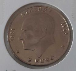 1998 BAKIR-NİKEL ALAŞIMI 500.000 LİRA ATATÜRK PATİNALI 2 EURO İBARELİ DARPHANE BASKISI ORİJİNALDİR RRR1A2 ÇİL ÇOK NADİRDİR
