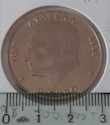 1998 BAKIR-NİKEL ALAŞIMI 500.000 LİRA ATATÜRK PATİNALI 2 EURO İBARELİ DARPHANE BASKISI ORİJİNALDİR RRR1A2 ÇİL ÇOK NADİRDİR