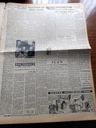 Halkçı Gazetesi - 7 Mayıs 1955 - Yozgat Cinayeti Çok Çetin Safhalar Arzediyor - Kiracı Mı Ev Sahibi Mi Galip Çıkacak -  Papaz Makarios Bu Defa İngilizlere Çatıyor - Futbol Federasyonu Başkanı Hasan Polat Faaliyetleri İzah Ediyor - Ali Tetik Atomik Polis Hafiyesi Çizgi Roman - Yosmanın Aşkı Mary Anne Yazan Daphne Du Maurier Yazı Dizisi - Rotary Kulübü İş Ahlakını Yükseltecek - Silviya Halkçı'nın Resimli Romanı - Hüseyin Cahit Yalçın'ın 50 Yıllık Hatıraları Atatürk Devri Yazan Hüseyin Cahit Yalçın Yazı Dizisi - Siyah Süvari Yazan Valentine Williams Yazı Dizisi - Mehmet Akif Bir İslam Şairinin Romanı Yazan Emin Erişirgil Yazı Dizisi - Ankara Radyosunda Birbuçuk Saat Kahkaha - Hem Caz Şarkıcılığı Hem Alaturka Şarkılar Söyleyen Selahattin Özgü Bir Parfümeri Mağazası Açtı - Schiller'in 150. Yıldönümünde Devlet Tiyatromuzda da Bir Anma Töreni Tertip Edildi -  Soprano Atıfet Usmanbaş'ın Zarif Bir Jesti - Mobilgas - Ordu Boks Takımı Almanya'ya Gitti