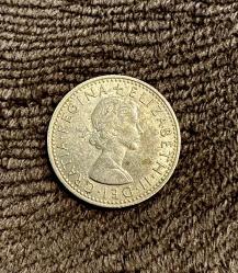 1966 ingiltere elizabeth six pence madeni para ÇT