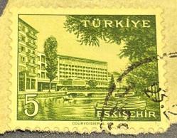 Mektup Zarfından Kesilmiş / Postadan Geçmiş Pul Filateli - Damgalı - ESKİŞEHİR, 5 PARA - Türkiye Cumhuriyeti, NOSTALJİK DOĞUM GÜNÜ HEDİYESİ