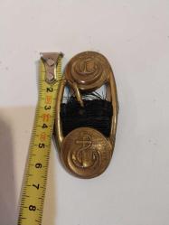 OSMANLI DENİZCİ PAŞA KILIÇ KEMER TAKIMI APARATI.3,5 x 6,5 cm.