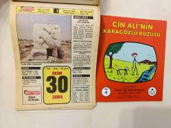 30 Ekim 1992 hediyelik orijinal Hürriyet takvim yaprağı (Cin Ali kitabı hediyeli:)