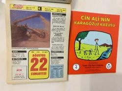22 Ağustos 1992 hediyelik orijinal Hürriyet takvim yaprağı (Cin Ali kitabı hediyeli:)