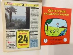 24 Ağustos 1992 hediyelik orijinal Hürriyet takvim yaprağı (Cin Ali kitabı hediyeli:)