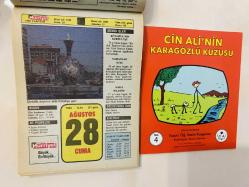 28 Ağustos 1992 hediyelik orijinal Hürriyet takvim yaprağı (Cin Ali kitabı hediyeli:)