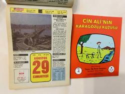 29 Ağustos 1992 hediyelik orijinal Hürriyet takvim yaprağı (Cin Ali kitabı hediyeli:)