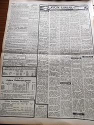 Ulus Gazetesi - 8 Eylül 1959 - Başkan Eisenhower Avrupa'da Yazan Yakup Kadri Karaosmanoğlu Köşe Yazısı - Bülent Ecevit Doktor Suphi Baykam Ve Ali Rıza Akbıyıkoğlu Osman Kibar İle De Görüşerek Sanayideki Kriz Üzerinde Durdular - Bugünkü 100 Kuruş 1950 deki 38 Kuruş - Güvenlik Konseyi Toplandı - OECE Heyeti Dün Gitti - Türk Helena'nın Yankıları Yazan Metin And - Bella'nın Ölümü Yazan Georges Simenon Yazı Dizisi - Cinsiyet Salık Çocuklar Toplanıyor - Silahsızlanma Yolunda Yeni Kararlar On Devletten İbaret Bir Komite Kuruldu - Ahmet Şükrü Esmer Köşe Yazısı - Emil Galip Sandalcı Köşe Yazısı - Baron Werner Von Stauffenberg İle Bir Konuşma Konuşmayı Yapan Leyla Çambel - Aydın'ın 37. Kurtuluş Yılı Dün Kutlandı - Ankara'da Milli Lig Bu Hafta Başlıyor - Milli Güreş Kampında İlk Seçmeler Yapıldı - Fenerbahçe Karagümrük Maçı - Beden Terbiyesi Genel Müdür Vekili Mehmet Arıkan - Ankara Radyosunun Sevilen Şantözü Ayfer Demiray Göl Gazinosunda - Sana Margarin - Konya Milletvekili Fahri Ağaoğlu