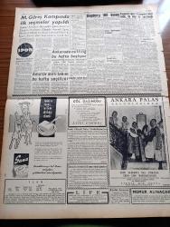 Ulus Gazetesi - 8 Eylül 1959 - Başkan Eisenhower Avrupa'da Yazan Yakup Kadri Karaosmanoğlu Köşe Yazısı - Bülent Ecevit Doktor Suphi Baykam Ve Ali Rıza Akbıyıkoğlu Osman Kibar İle De Görüşerek Sanayideki Kriz Üzerinde Durdular - Bugünkü 100 Kuruş 1950 deki 38 Kuruş - Güvenlik Konseyi Toplandı - OECE Heyeti Dün Gitti - Türk Helena'nın Yankıları Yazan Metin And - Bella'nın Ölümü Yazan Georges Simenon Yazı Dizisi - Cinsiyet Salık Çocuklar Toplanıyor - Silahsızlanma Yolunda Yeni Kararlar On Devletten İbaret Bir Komite Kuruldu - Ahmet Şükrü Esmer Köşe Yazısı - Emil Galip Sandalcı Köşe Yazısı - Baron Werner Von Stauffenberg İle Bir Konuşma Konuşmayı Yapan Leyla Çambel - Aydın'ın 37. Kurtuluş Yılı Dün Kutlandı - Ankara'da Milli Lig Bu Hafta Başlıyor - Milli Güreş Kampında İlk Seçmeler Yapıldı - Fenerbahçe Karagümrük Maçı - Beden Terbiyesi Genel Müdür Vekili Mehmet Arıkan - Ankara Radyosunun Sevilen Şantözü Ayfer Demiray Göl Gazinosunda - Sana Margarin - Konya Milletvekili Fahri Ağaoğlu