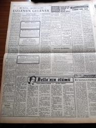 Ulus Gazetesi - 14 Eylül 1959 - Canlı Gerçekler Ve Kuru İddialar Yazan Yakup Kadri Karaosmanoğlu Köşe Yazısı - Avrupa Şampiyon Kulüpler Turnuvası Maçında Fenerbahçe Csepel İle Berabere Kaldı - Profesör Turhan Feyzioğlu Devlet Radyosunu Bu Suretle Kullananların Yakasına Ellerimiz Yapışacaktır - Tarihte Bugün  İradei Milliye'nin İlk Sayısı - Kınık Ve Soma'nın 37. Kurtuluş Yılı Törenle Kutlandı - Keşan'da Petrol Bulundu - Cezayir'de Şimdiye Kadar 800 Bin Milliyetçi Öldü - Diyarbakır'da Cumhuriyet Halk Partisine Yapılan İthamlar - Bella'nın Ölümü Yazan Georges Simenon Yazı Dizisi - Demokrat Parti Levhasını Koyunca Kaçak Bina Yıkılmadı - Rusya Hindistan Çin Arasında Arabulucuk Mu Yapacak - İngiliz Grace Kelly'si Jean Dawnay - Irak Birleşik Arap Cumhuriyetini Cinayetle İtham Etti - Daktilografi Dünya Rekoru Bir İtalyan 152 Saat Daktilo Yazdı - Piyale Makarnası - Hacettepe Ankaragücü Maçı - Ankara'da Sinemalar Programı - Tüberküloz Kongresi Bu Sabah Başlıyor - İsrail Uçaklarının Hücumu