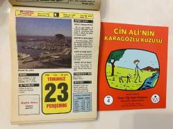 23 Temmuz 1992 hediyelik orijinal Hürriyet takvim yaprağı (Cin Ali kitabı hediyeli:)