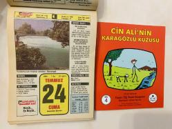 24 Temmuz 1992 hediyelik orijinal Hürriyet takvim yaprağı (Cin Ali kitabı hediyeli:)