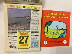 27 Temmuz 1992 hediyelik orijinal Hürriyet takvim yaprağı (Cin Ali kitabı hediyeli:)