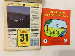 31 Temmuz 1992 hediyelik orijinal Hürriyet takvim yaprağı (Cin Ali kitabı hediyeli:)