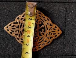 Pirinç Eski Testere İşi Kolye Ucu..5 x 7 cm.