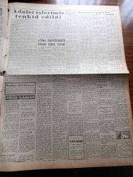 Ulus Gazetesi - 8 Ocak 1957 - Arap Meselesi Yazan Hüseyin Cahit Yalçın Köşe Yazısı - Adalet İşlerimiz Şiddetle Tenkid Edildi - John Foster Dulles'a Göre Amerika'nın Gayesi Nedir - Kızıl Çin Lideri Çu En Lai Rusya'da - Peyklere Rus Tazyiki Arttı - Atina Radyosunun İtham Dolu Yayını - Kore Meselesi Siyasi Komitede Görüşülüyor - Eski Sovyetler Birliği Başvekillerinden Malenkof Tekrar Sahneye Çıkıyor - İmansız Kavga Yazan Arthur Koestler Yazı - Tiyatro Köşesi Yerli Piyes Yazarını Teşvik Yazan A. Cemal Arı - Birleşmiş Milletler Genel Kurulunda Fransa Cezayir Meselesininin Görüşülmesini İstemiyor - Port Said Limanı İşletmeye Açıldı - Sibirya Mahkumları Yazan Slavomir Rawicz Yazı Dizisi - Ölen Kim Öldüren Kim Bulgar Casusu Selmanof'un Maceraları Yazı Dizisi - Almanya Meselesi Ve Dünya Sulhu Yazan Le Monde - İkizler Çizen Harold - Silviya Yüzme Havuzunda Çizgi Roman - Baykara Hazreti Süleyman'ın Taşı Çizgi Roman - Fenerbahçe Dün Ankara'dan Geçti - Vefanın Antrenörü Galip Haktanır İstifa Etti