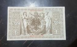 Almanya 1910 tarihli 100 ve 1000 mark yabancı kağıt para   eski para kağıt 