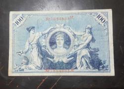 Almanya 1910 tarihli 100 ve 1000 mark yabancı kağıt para   eski para kağıt 