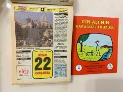22 Nisan 1992 hediyelik orijinal Hürriyet takvim yaprağı (Cin Ali kitabı hediyeli:)