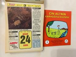 24 Nisan 1992 hediyelik orijinal Hürriyet takvim yaprağı (Cin Ali kitabı hediyeli:)