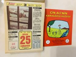 25 Nisan 1992 hediyelik orijinal Hürriyet takvim yaprağı (Cin Ali kitabı hediyeli:)