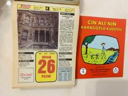 26 Nisan 1992 hediyelik orijinal Hürriyet takvim yaprağı (Cin Ali kitabı hediyeli:)