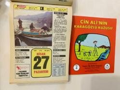 27 Nisan 1992 hediyelik orijinal Hürriyet takvim yaprağı (Cin Ali kitabı hediyeli:)