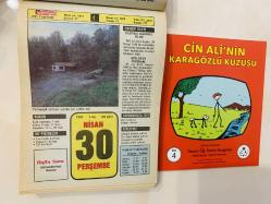 30 Nisan 1992 hediyelik orijinal Hürriyet takvim yaprağı (Cin Ali kitabı hediyeli:)