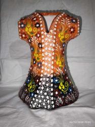 KÜTAHYA  çini el yapımı BİNDALLI - BOYU 22 CM