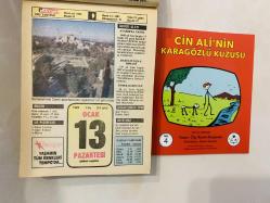 13 Ocak 1992 hediyelik orijinal Hürriyet takvim yaprağı (Cin Ali kitabı hediyeli:)