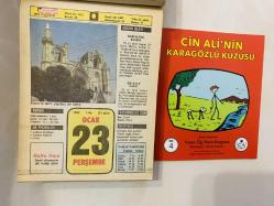 23 Ocak 1992 hediyelik orijinal Hürriyet takvim yaprağı (Cin Ali kitabı hediyeli:)