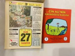 27 Ocak 1992 hediyelik orijinal Hürriyet takvim yaprağı (Cin Ali kitabı hediyeli:)