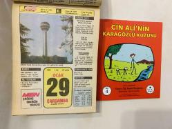 29 Ocak 1992 hediyelik orijinal Hürriyet takvim yaprağı (Cin Ali kitabı hediyeli:)