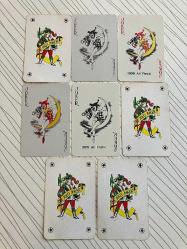 JOKER 8 Adet Eski Joker İskambil Kartları